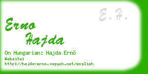 erno hajda business card
