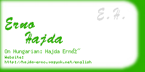 erno hajda business card